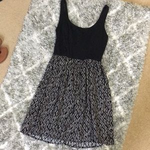 LA Hearts | Black Geometric Print Sundress